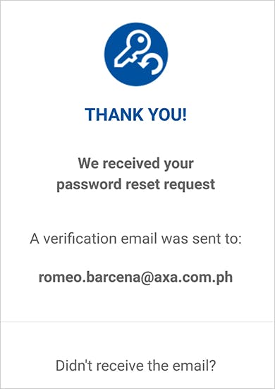 Emma by AXA App Reset Password
