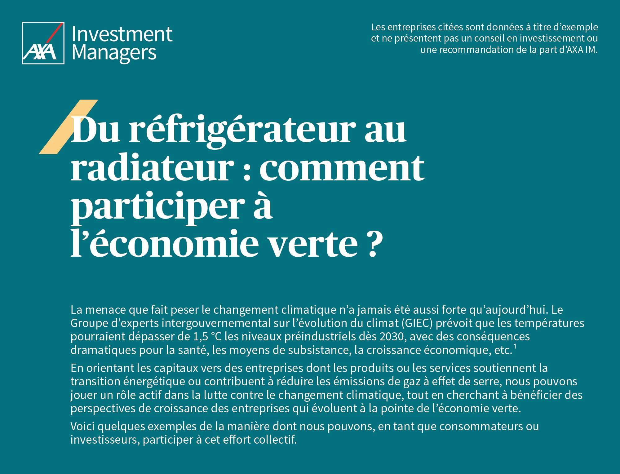 Infographie Climat AXA Investment Managers