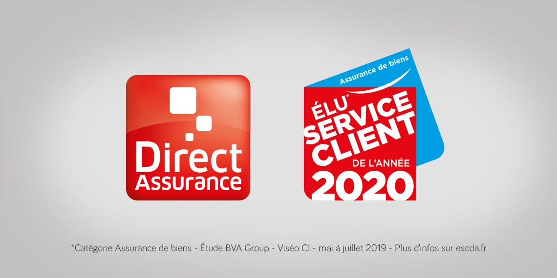 Direct assurance Élu Service Client de l'Année 2020 dans la catégorie Assurance de biens