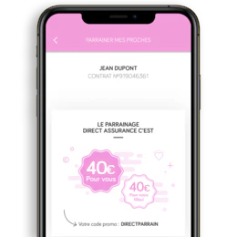 Téléphone d'application Parrainage