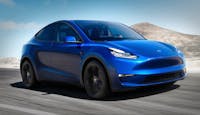 voiture électrique Tesla bleue