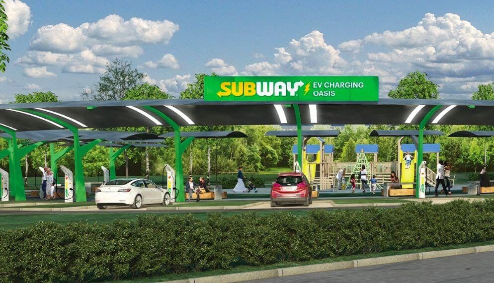 Subway et son parc de recharge pour voitures électriques