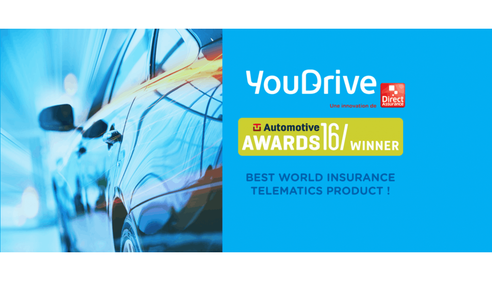 YouDrive élue meilleure assurance auto connectée de l'année aux TU-Automotive Awards 2016 !
