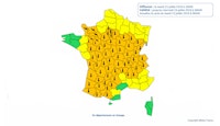 62 départements en alerte orange canicule entre les 23 et 24 Juillet 2019