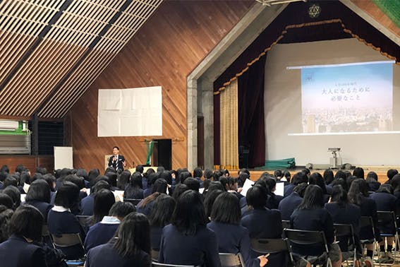 2019年11月2日　立川女子高等学校　生徒：307名　講師：首都圏第五FA支社 野上 雅之FA