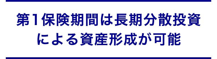 第1保険期間は長期分散投資による資産形成が可能