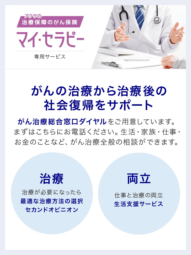 がんの治療から治療後の社会復帰をサポート