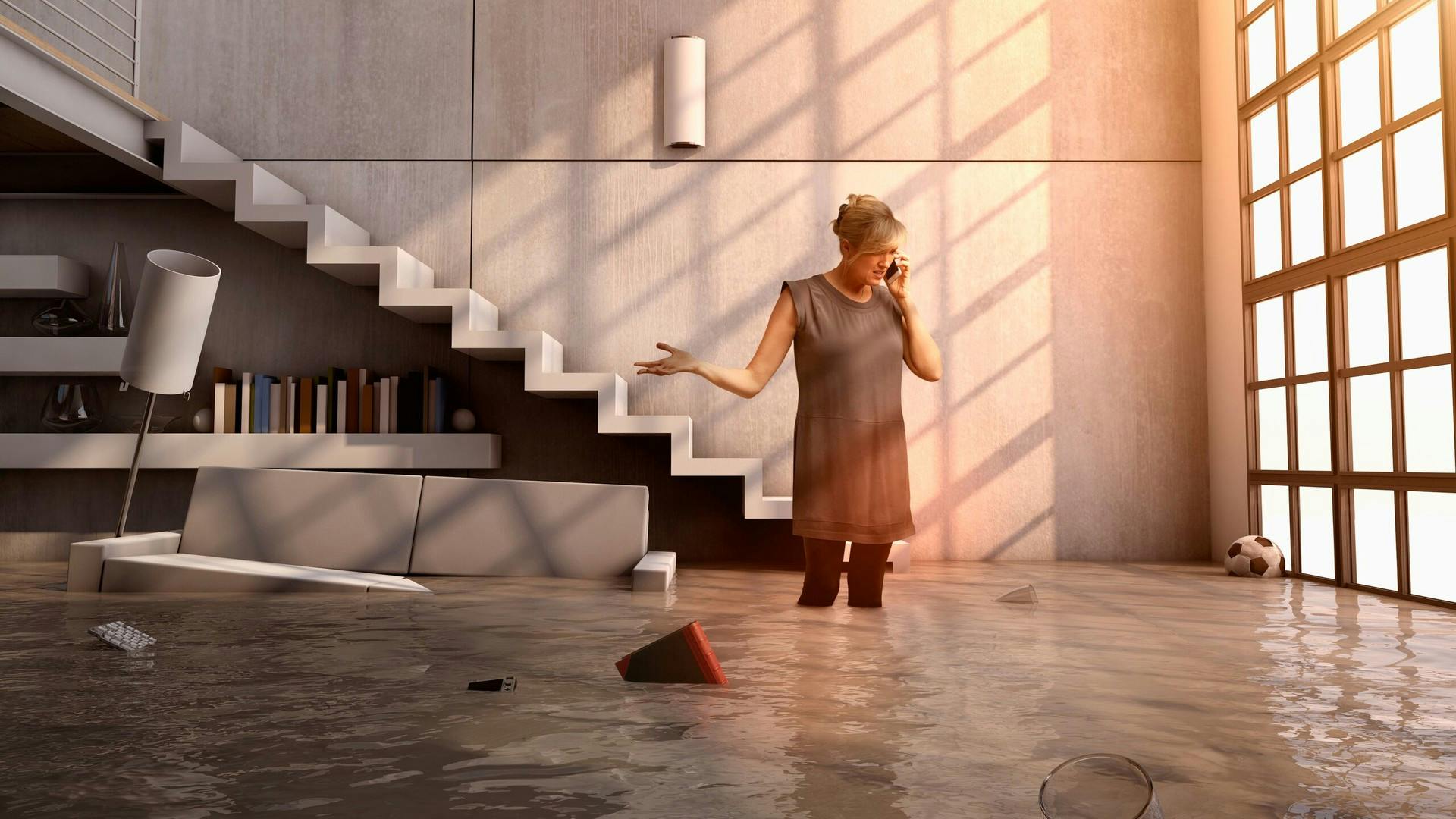 Was muss ich tun, falls ich einen Wasserschaden an der Decke oder einen