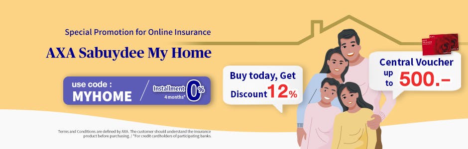 Get 12% discount + Central Voucher up to 500.- when purchase Home Insurance Online, use code: MYHOME