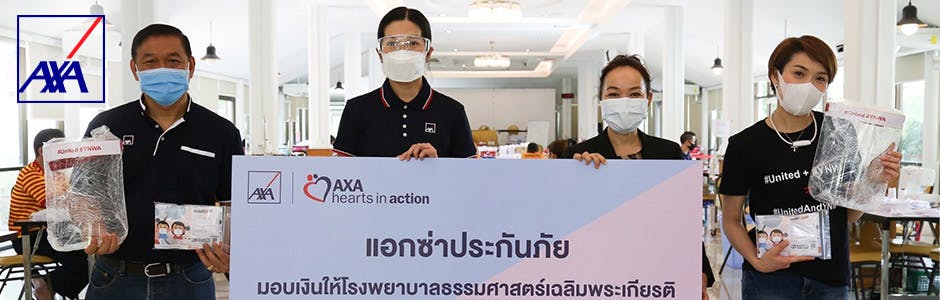 AXA Insurance and Liverpool FC Thai Supporters Help Fight COVID-19 with Financial Support to Thammasat Hospital for Medical and Face Shield Masks to Medical Staff nationwide