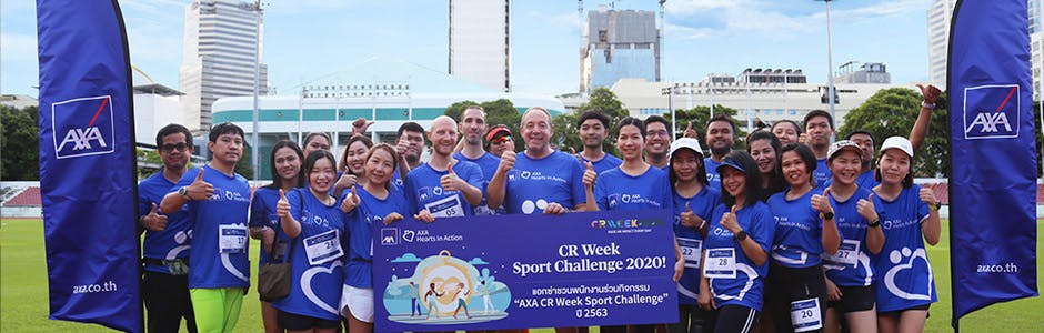 แอกซ่าประกันภัยจัดกิจกรรม “Sport Challenge” ชวนพนักงานวิ่ง-เดิน เพื่อสุขภาพกายและใจที่แข็งแรง ฉลอง CR Week ครบรอบ 10 ปี