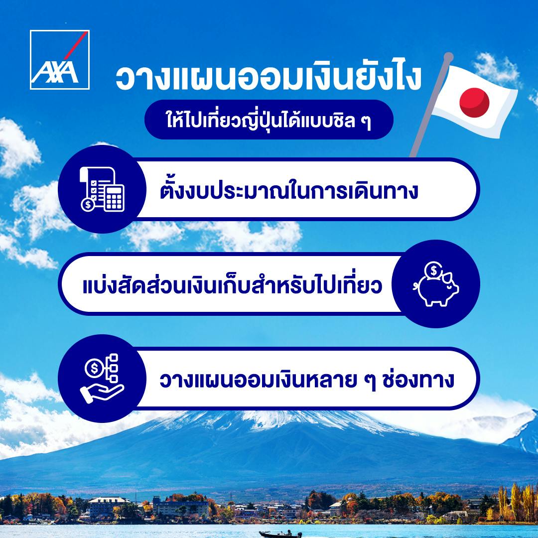 วางแผนออมเงินยังไง ให้ไปเที่ยวญี่ปุ่นได้แบบชิลๆ :: Axa Thailand