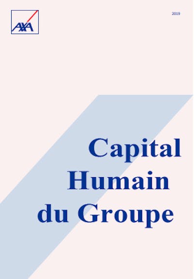 Capital humain du Groupe AXA - Données sociales 2019